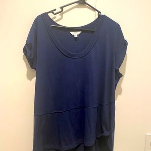 Time and True navy blue blouse xl